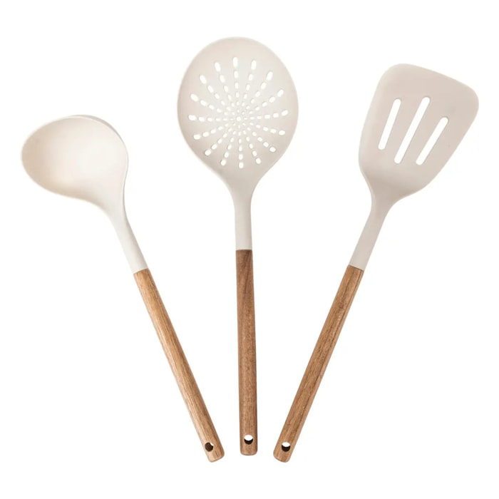 Lot de 3 ustensiles de cuisine "Harmony" en acacia