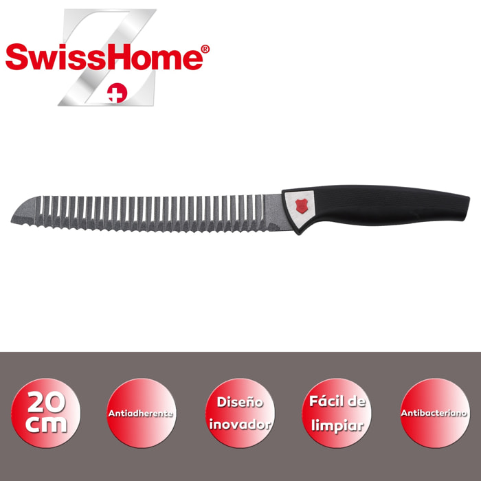 Cuchillo deshuesador 20 cm en acero inoxidable antiadherente negro st. moritz sh Swiss Home