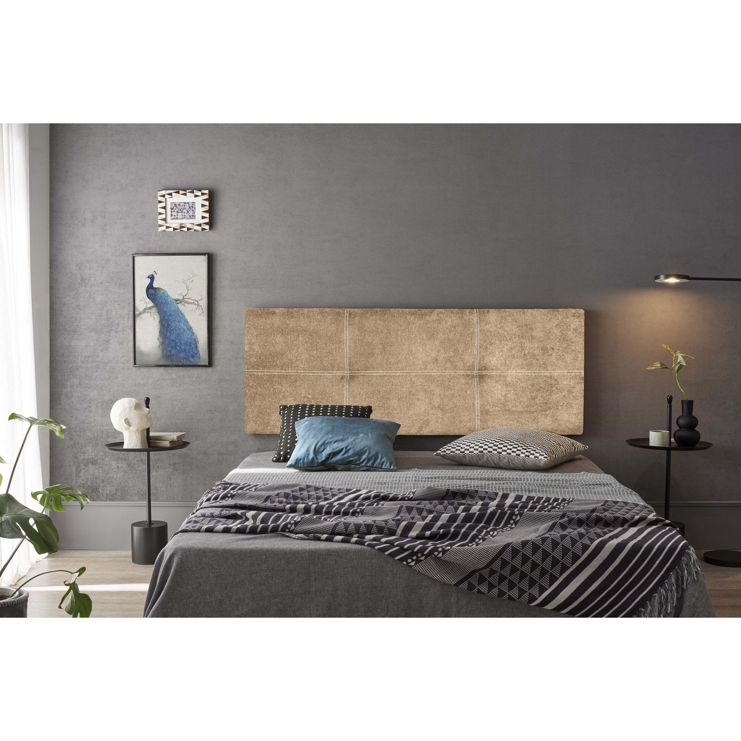 Cabecero Dalia Tela Nido Chocolate 210