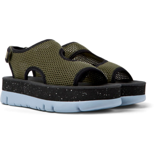 Sandalias - CAMPER Oruga Up - Verde - Textil técnico (poliéster reciclado)