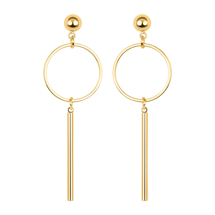 Pendientes acabados en oro amarillo de 18K