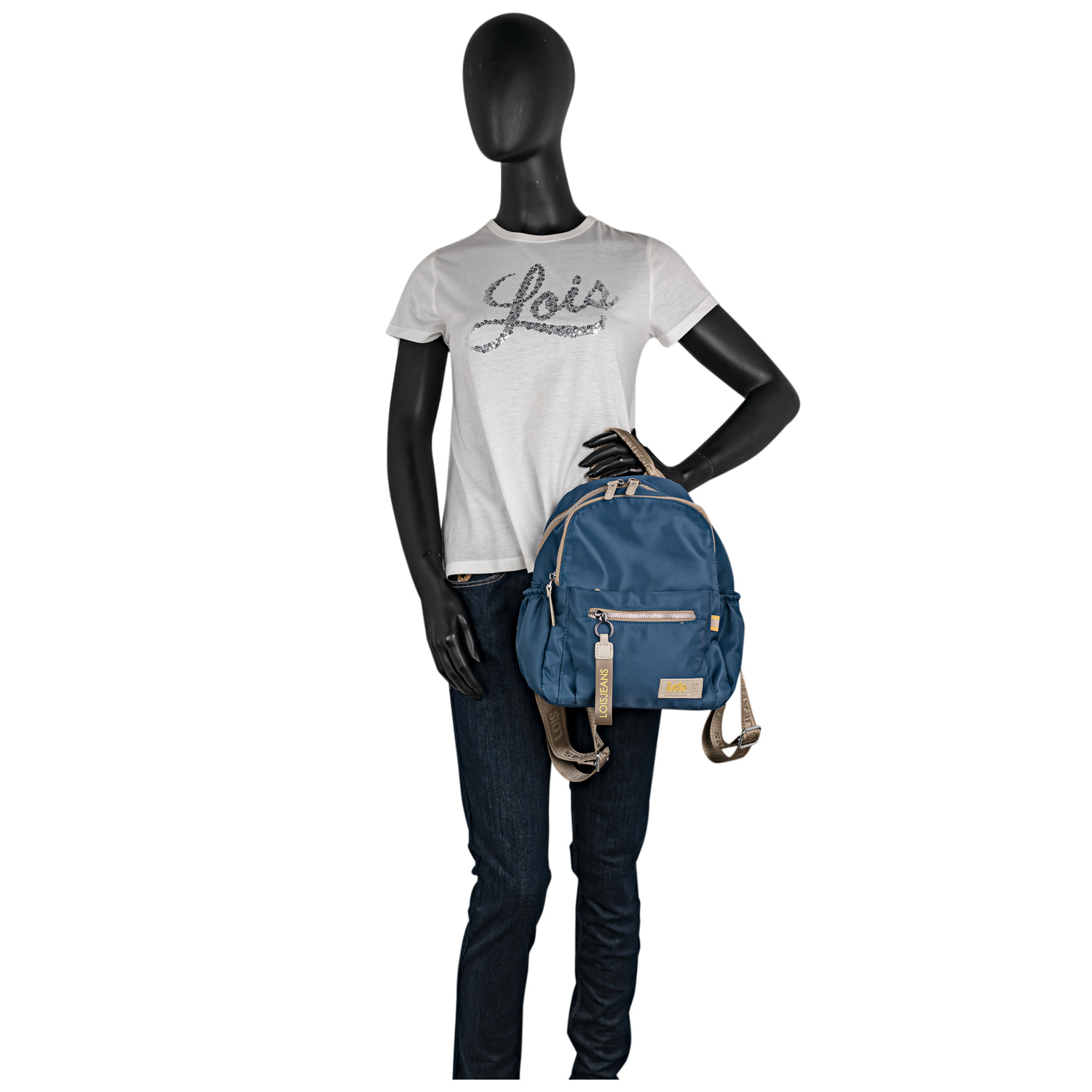 Bolso Mochila Mujer Lois Aylmer Azul