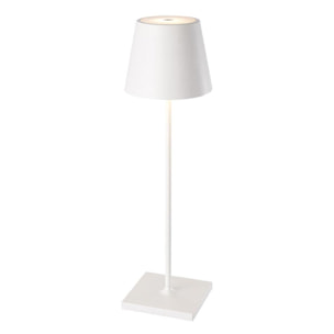 Lampe de table sans fil LED KELLY WHITE H38CM