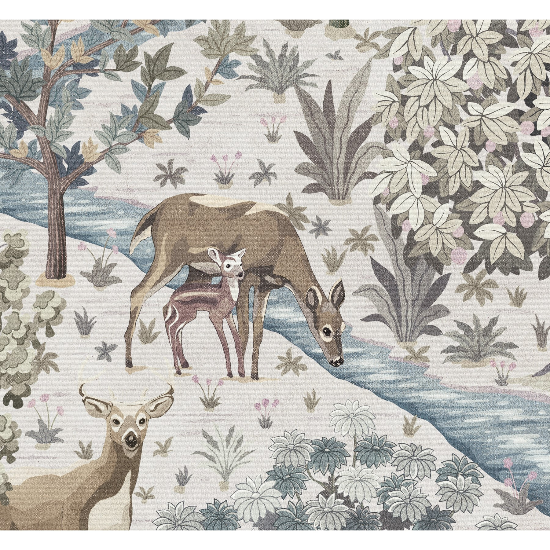 Nappe imprimée anti-tâches BAMBI BLEU