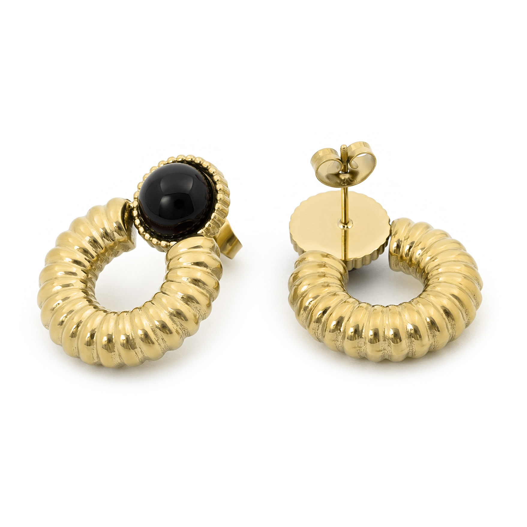 Pendientes Mugor acabado oro amarillo 18k