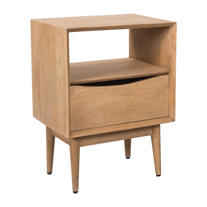 Table de chevet 1 tiroir en bois de manguier - Gute