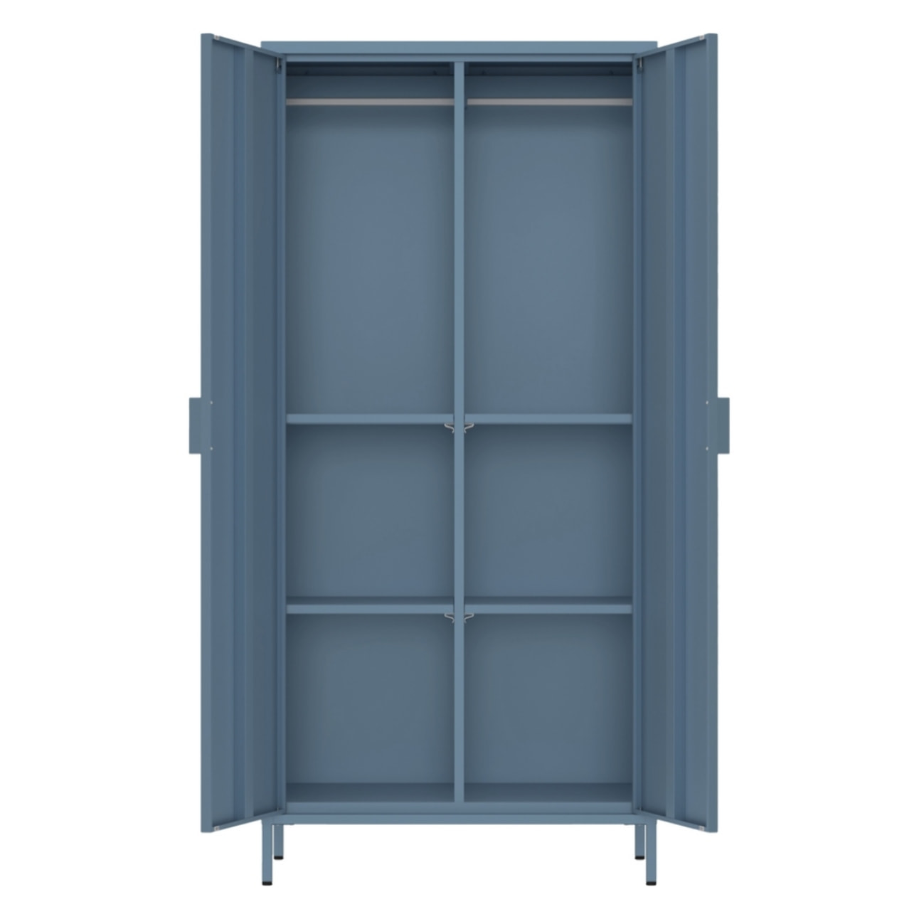 Armadio in metallo 2 ante 80x40x170h cm blu - Pop