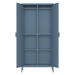 Armadio in metallo 2 ante 80x40x170h cm blu - Pop