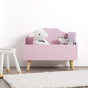 Coffre enfant "Nuage" rose
