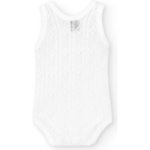 Body bebé tirantes finos perlé algodón