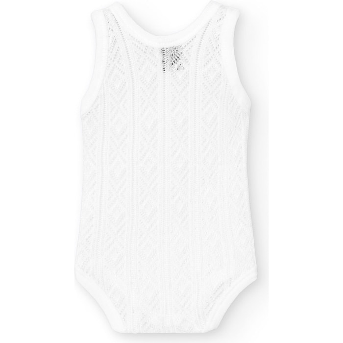 Body bebé tirantes finos perlé algodón