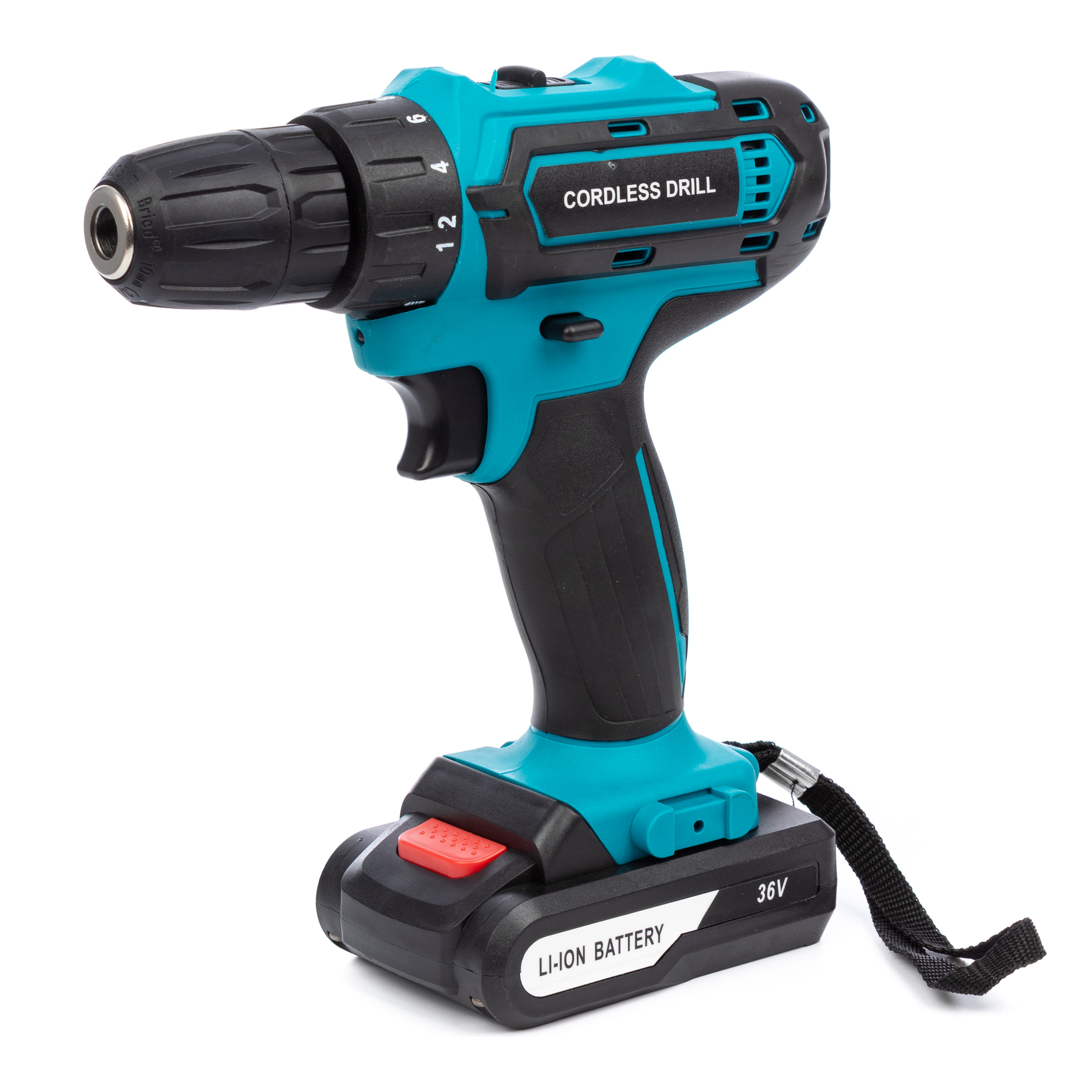 Trapano elettrico senza fili con doppia velocità, 35NM, valigetta di trasporto e 24 accessori. 2 batterie da 6500 mAh.