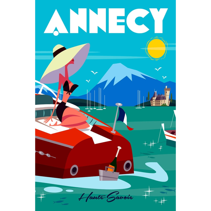 Tableau vedette du lac d' annecy Tableau alu Dibond