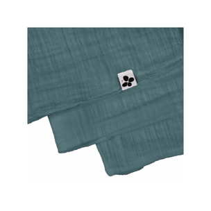 Lot de 3 serviettes 40x40 cm en gaze de coton - GAIA