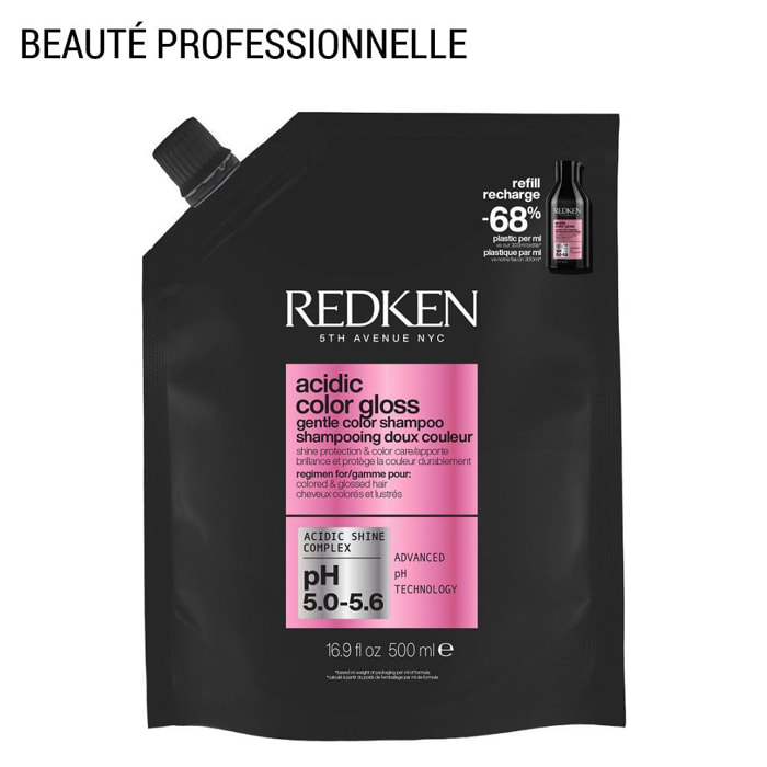 Acidic Color Gloss - Recharge Shampoing doux pour cheveux colorés, méchés