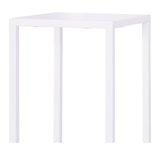 Tavolo alto BASILEA in metallo bianco 70x70 cm, impilabile