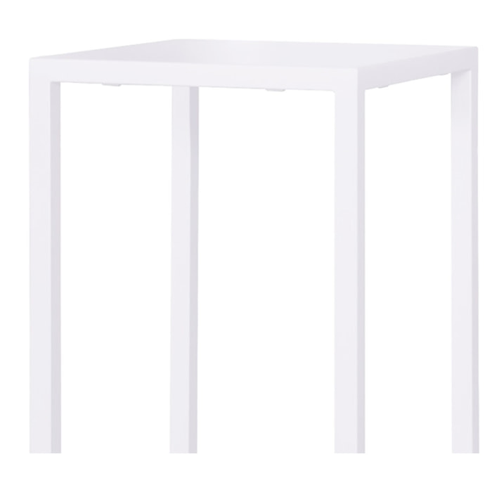 Tavolo alto BASILEA in metallo bianco 70x70 cm, impilabile