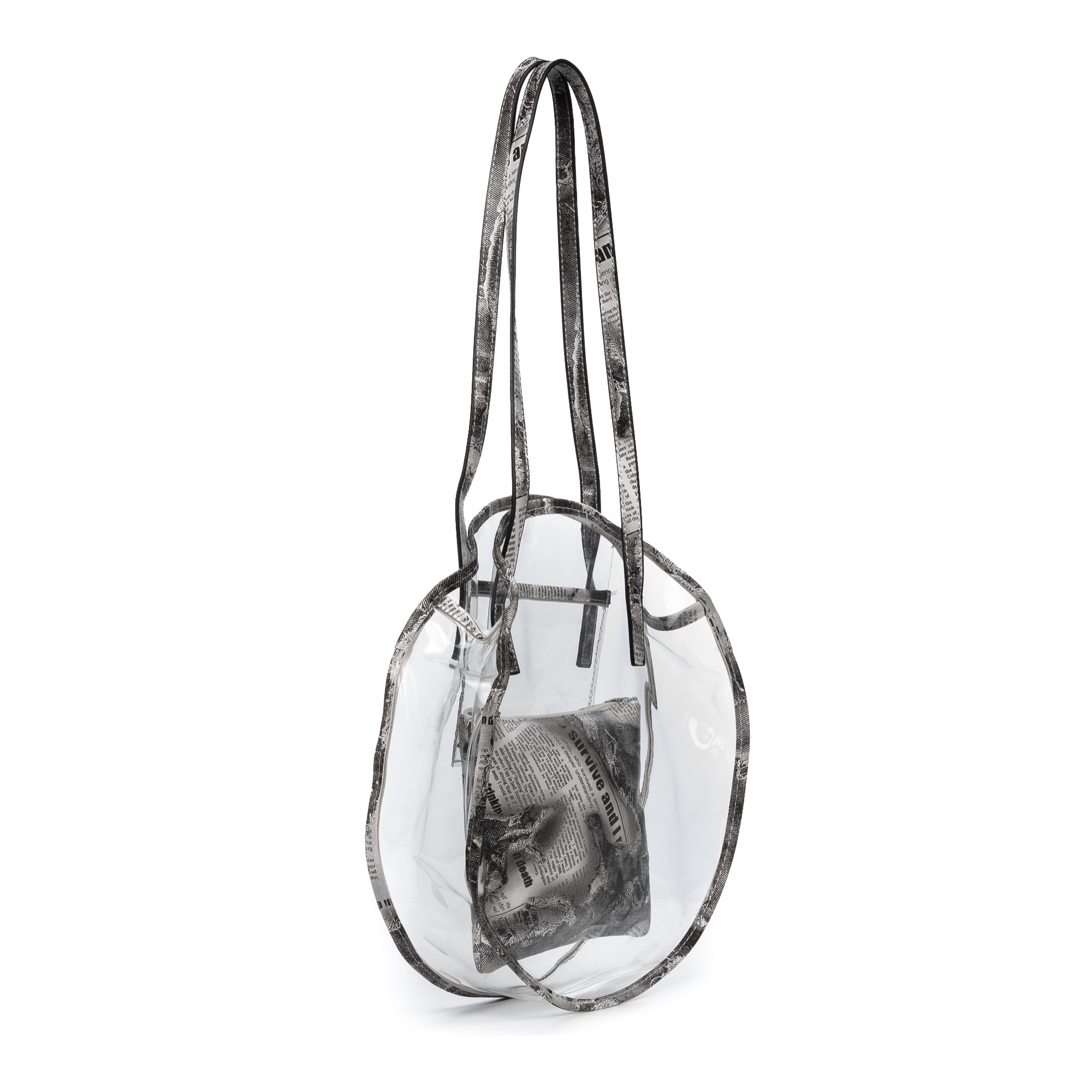 IRIA QUINTANA Borsa a Spalla da Donna Asti. Materiale PVC PU Pelle Sintetica Stampata 42x14x32 Cm. Colore bianco
