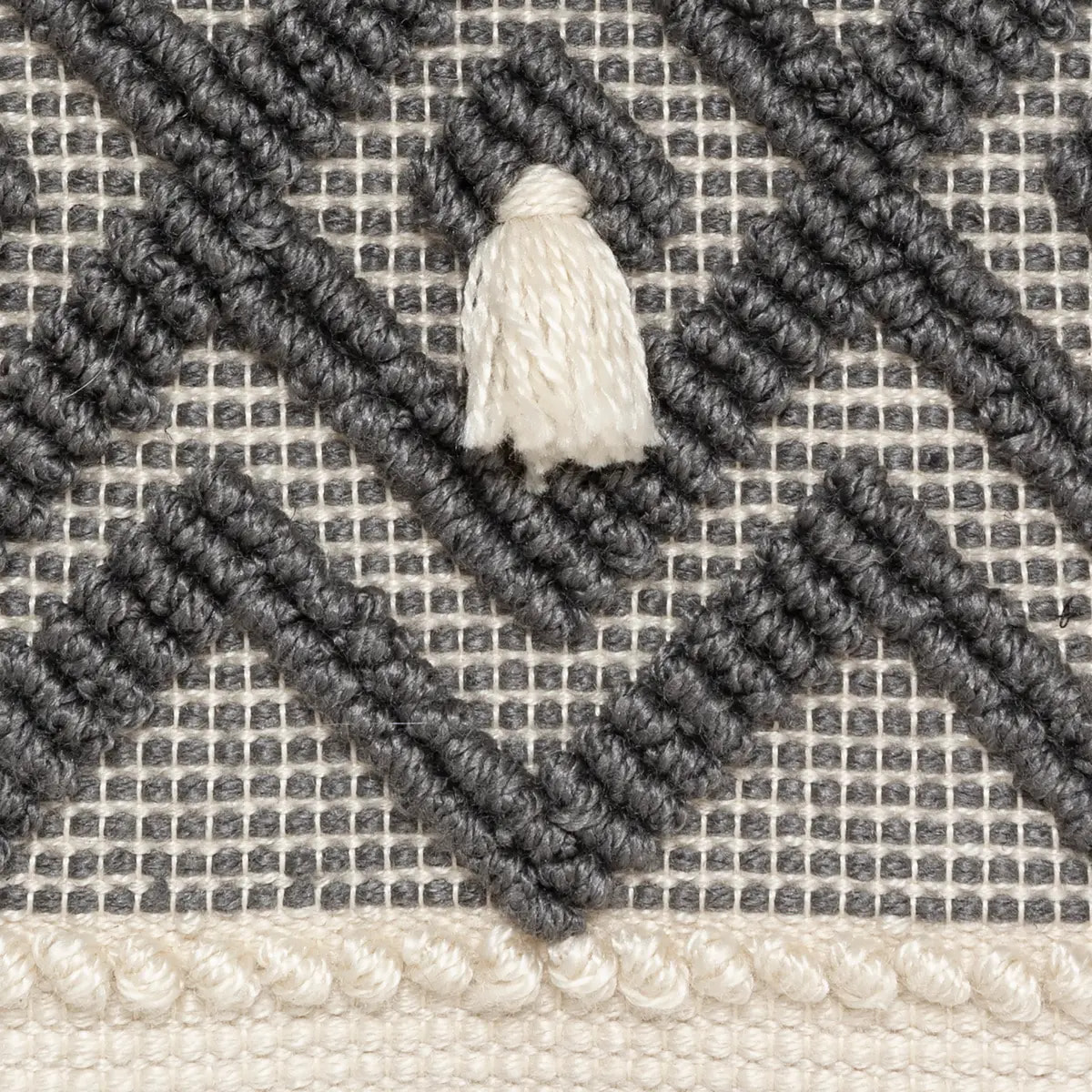 Coussin "R.O.W." blanc ivoire 45x45cm