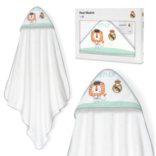 Capa de Baño 1X1 Real Madrid Leon Escudo Bco/Gris