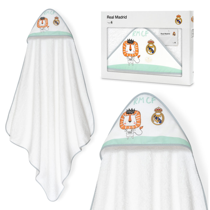 Capa de Baño 1X1 Real Madrid Leon Escudo Bco/Gris