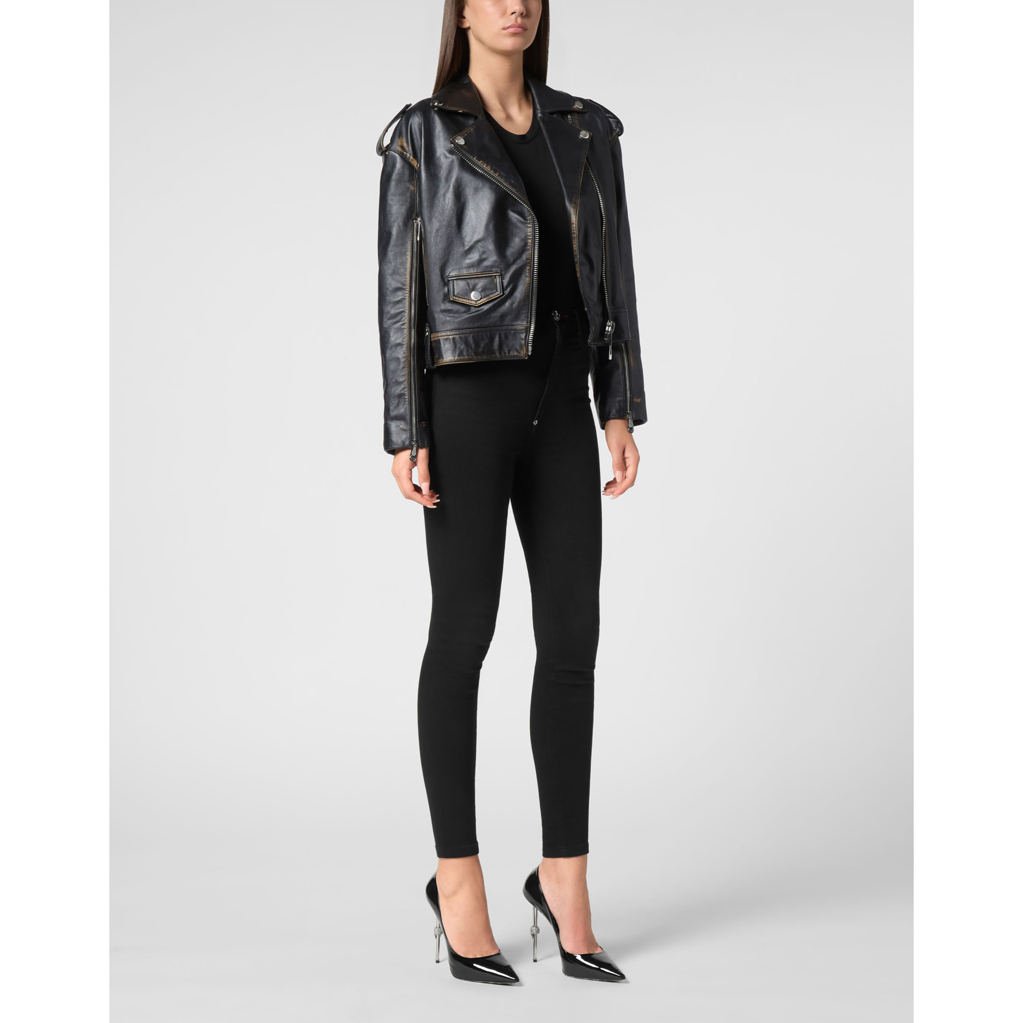 PHILIPP PLEIN Chaqueta de cuero