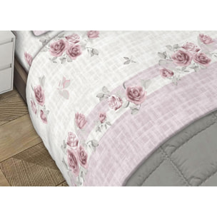 Completo Lenzuola 100% Cotone Mirea Rosa