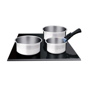 Set de 3 casseroles amovible inox