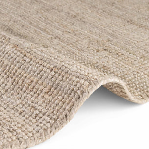 Tapis rond, forme ronde, motif uni, tissé à la main, sum