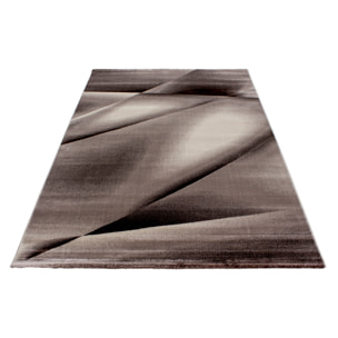 MIAMI - Tapis de salon à motif graphique marron - MIA6590MAR