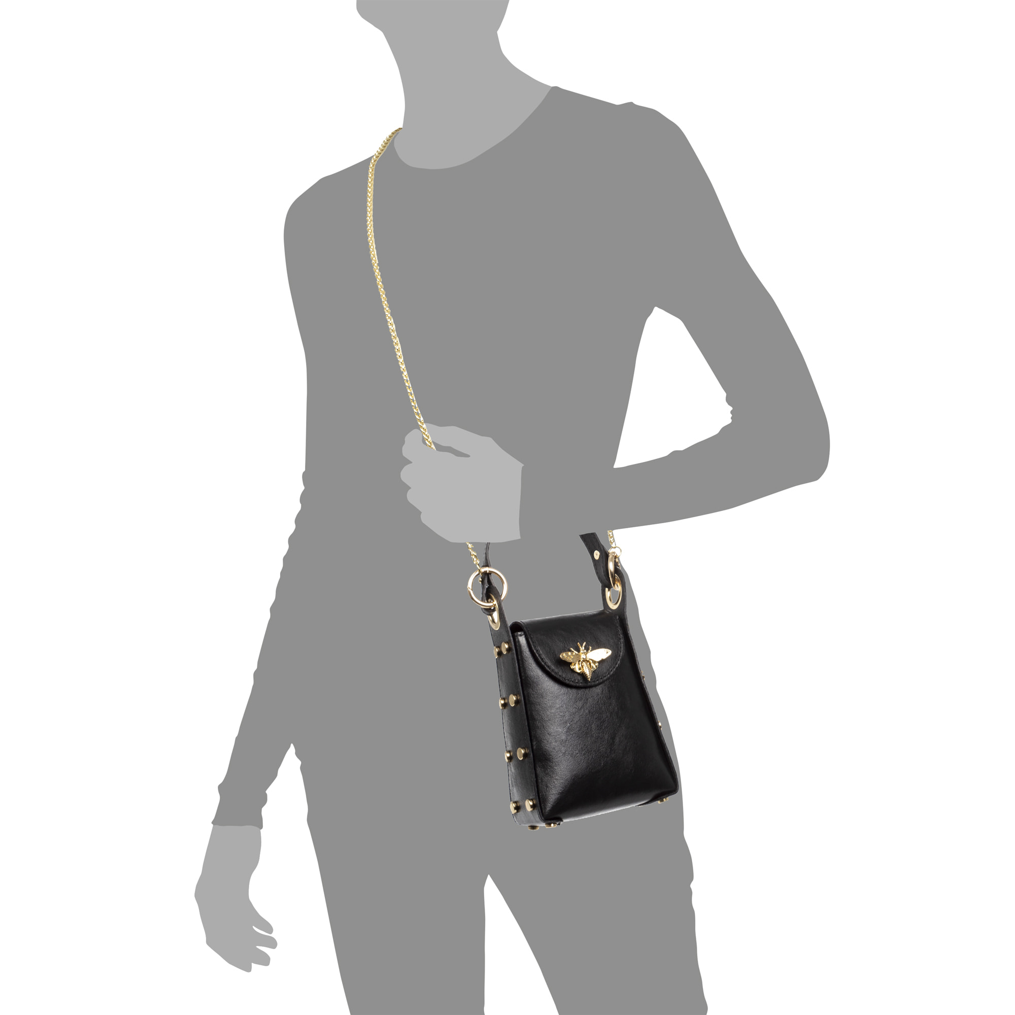 Alviano bolso de mano mujer. Piel auténtica Gamuza acabado lacado brillante.