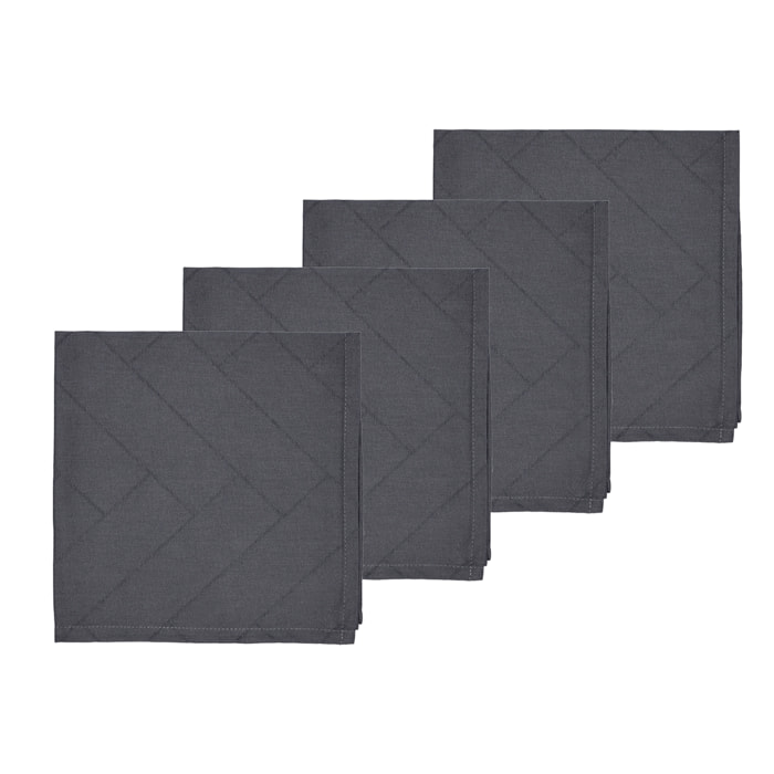 Set de 4 serviettes en tissu Tiles Damas