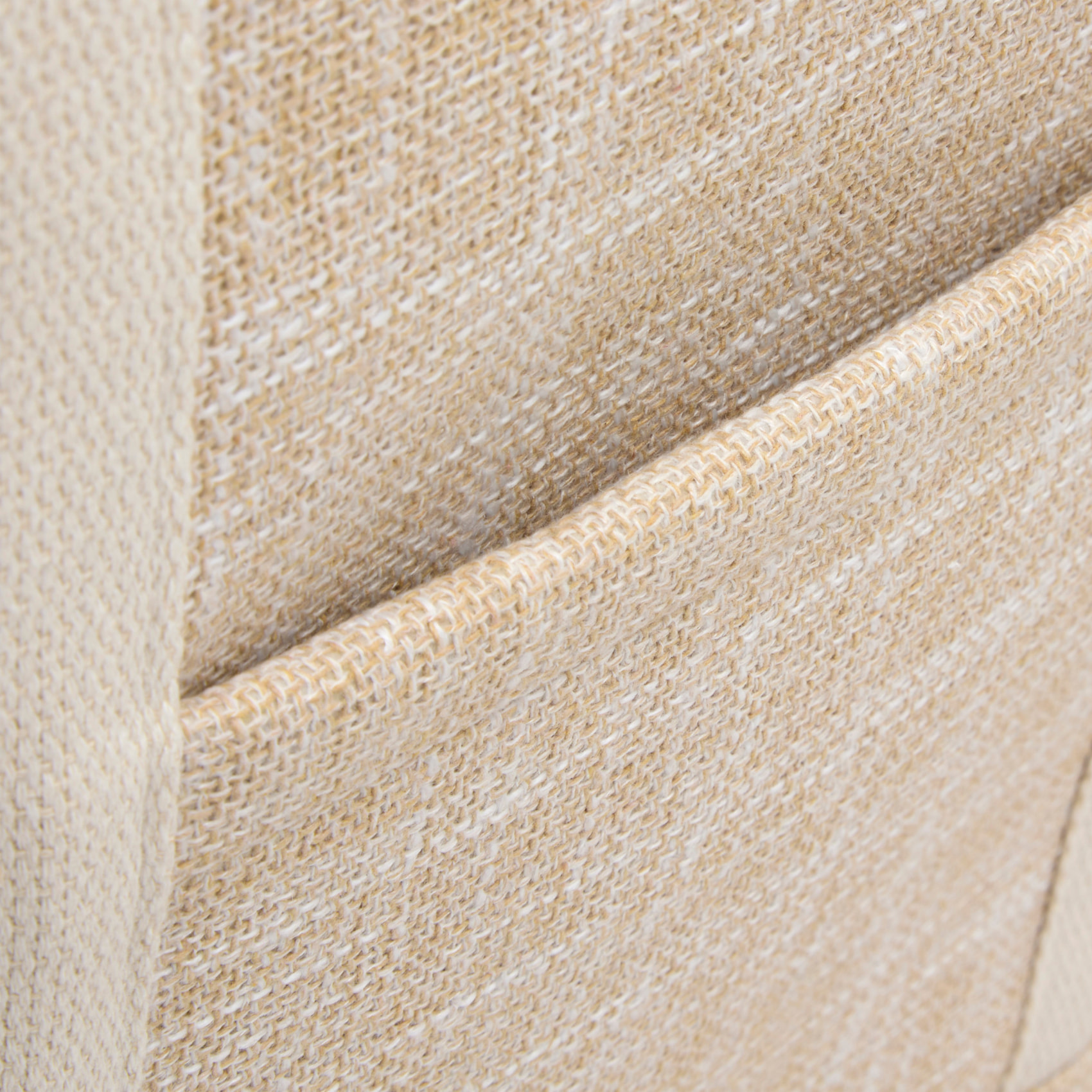 Panier à linge avec anses et poche frontale - Beige
