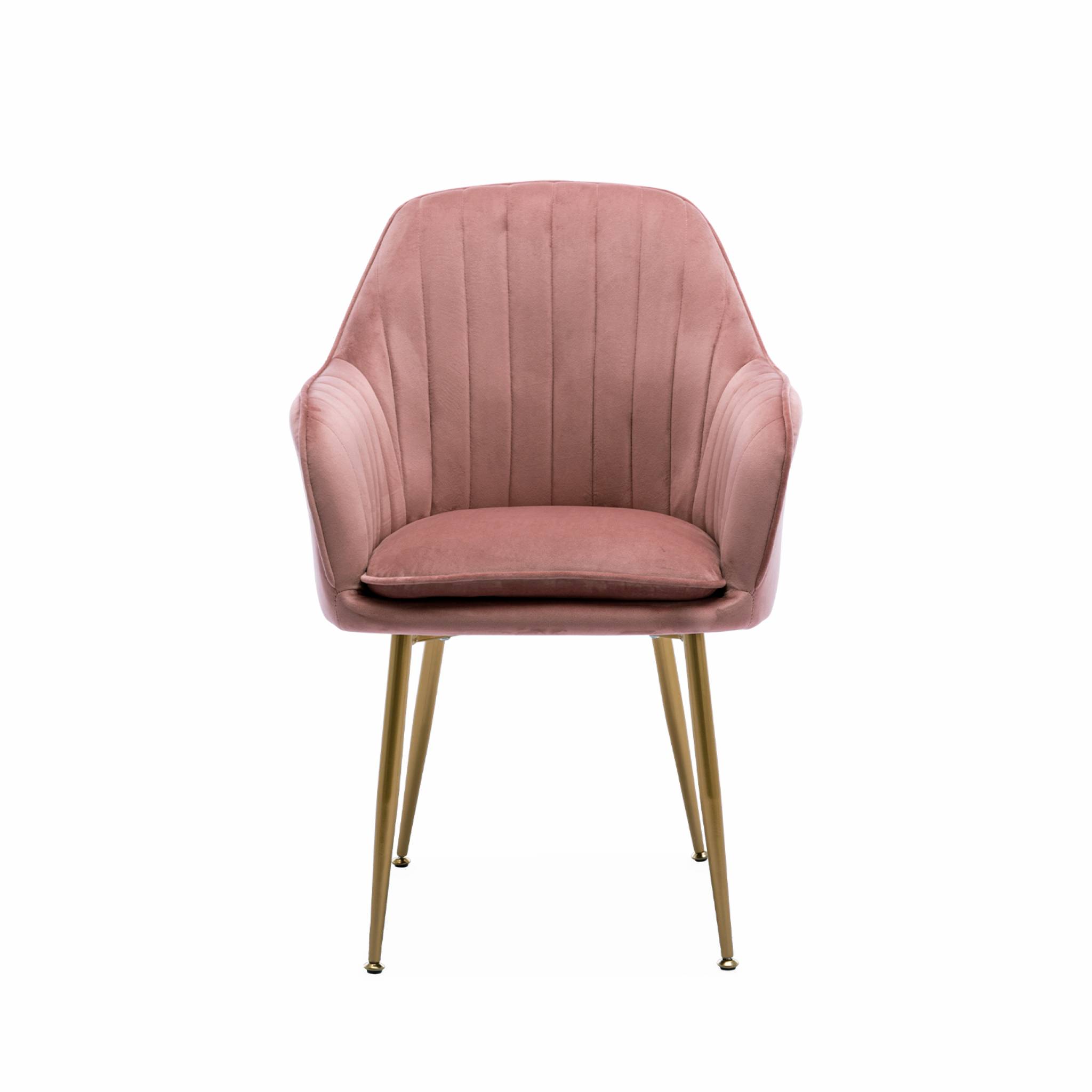 Fauteuil velours et pieds métal SHELLA