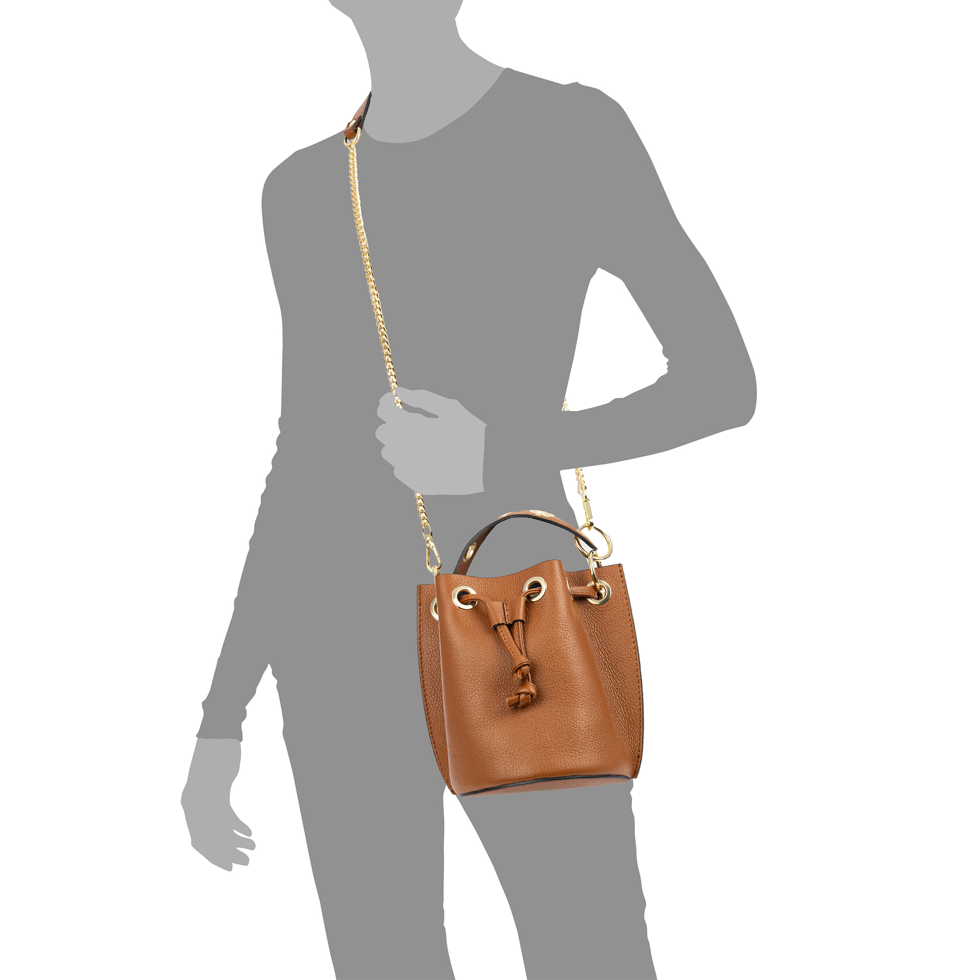 Primavera bolso de mano mujer. Piel auténtica Dollaro