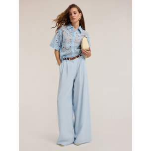 Motivi - Camisa de encaje macramé - Light - blue