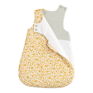 Gigoteuse naissance en coton blanc imprimé