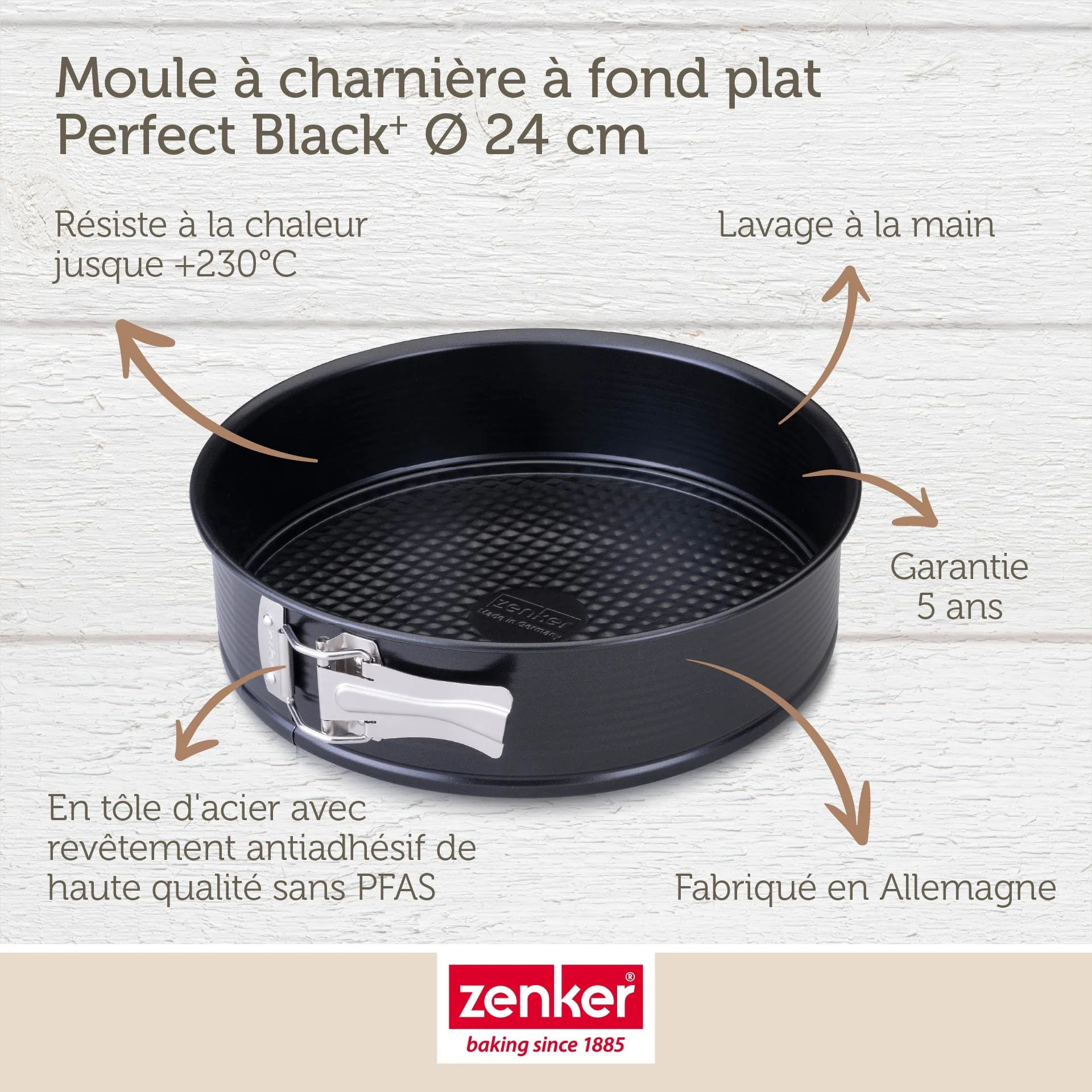 Moule à manqué à charnière 24 cm Zenker PerfectBack+