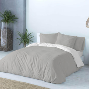 Housse de couette CASUAL en coton - gris - vendue seule