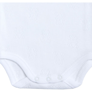 Body bebé manga corta calado ositos