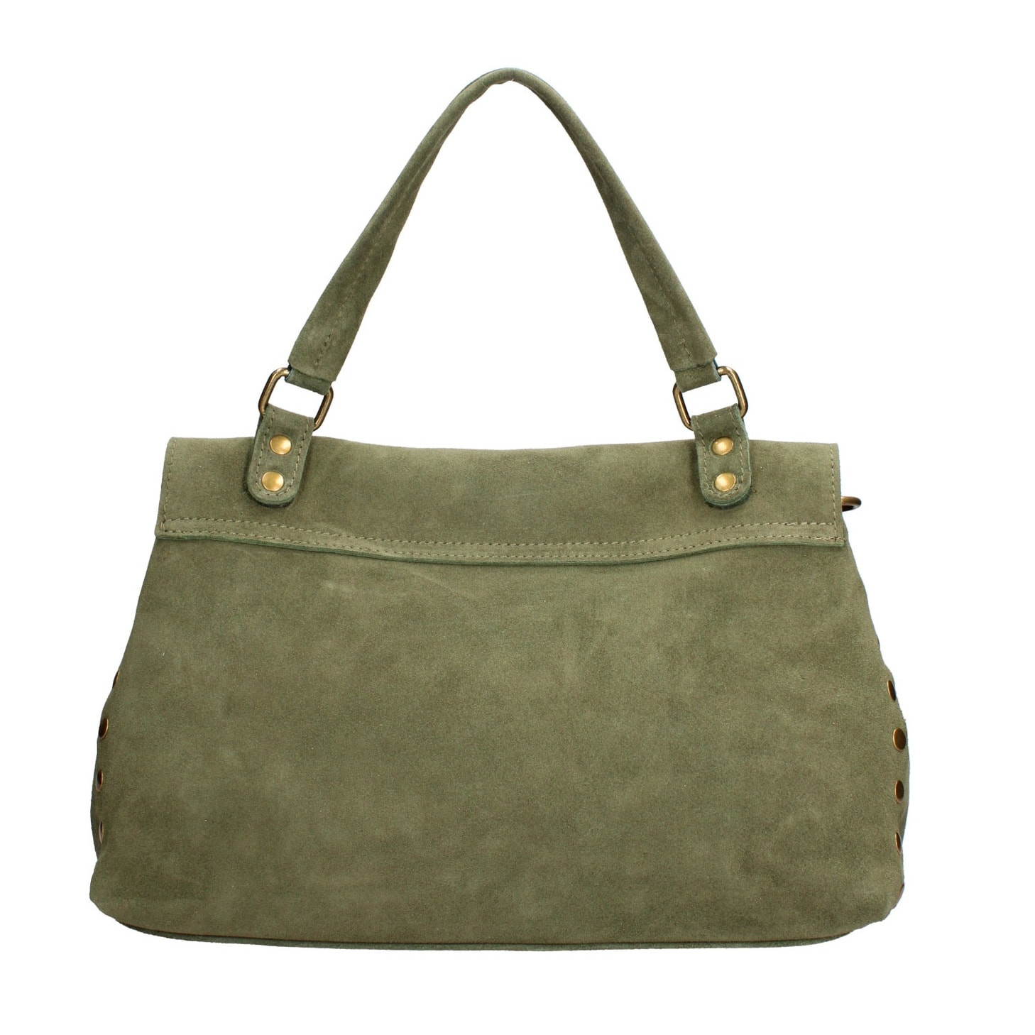 Borsa a mano da donna Made in Italy - Modello Zelia Elite - Pelle scamosciata - 37.0 x 22.0 x 15.0 cm