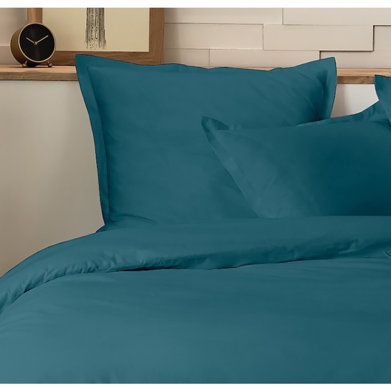 PARURE HOUSSE DE COUETTE 1 PERS 140x200 percale de Coton - PERCALE EMERAUDE