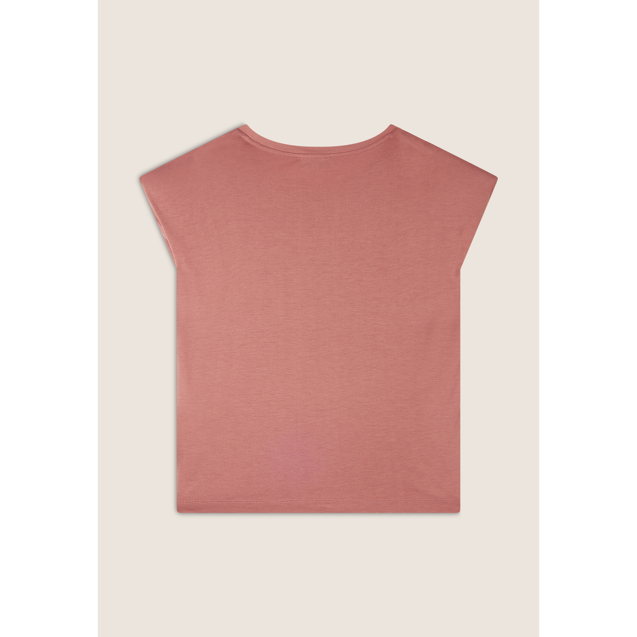 T-shirt cropped senza maniche in jersey viscosa con grafica