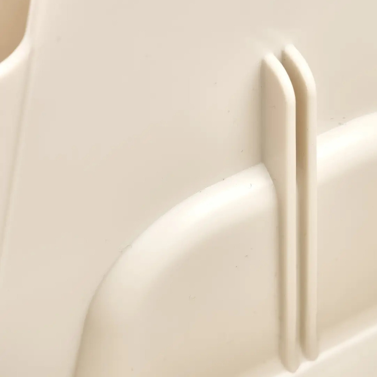 Organiseur Poly 16,5x16,5x15cm beige compartiments amovibles