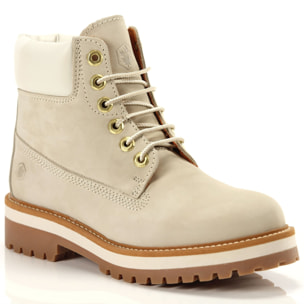 Boots Lumberjack Ankle Boot High Sole Kristy Cream White Bianco