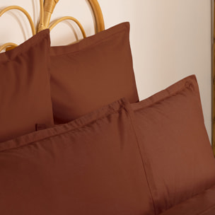 Taie d oreiller "Carina" coton 63x63cm  terracotta