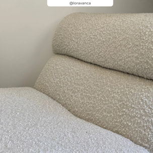 Fauteuil en tissu bouclé blanc - Teddy