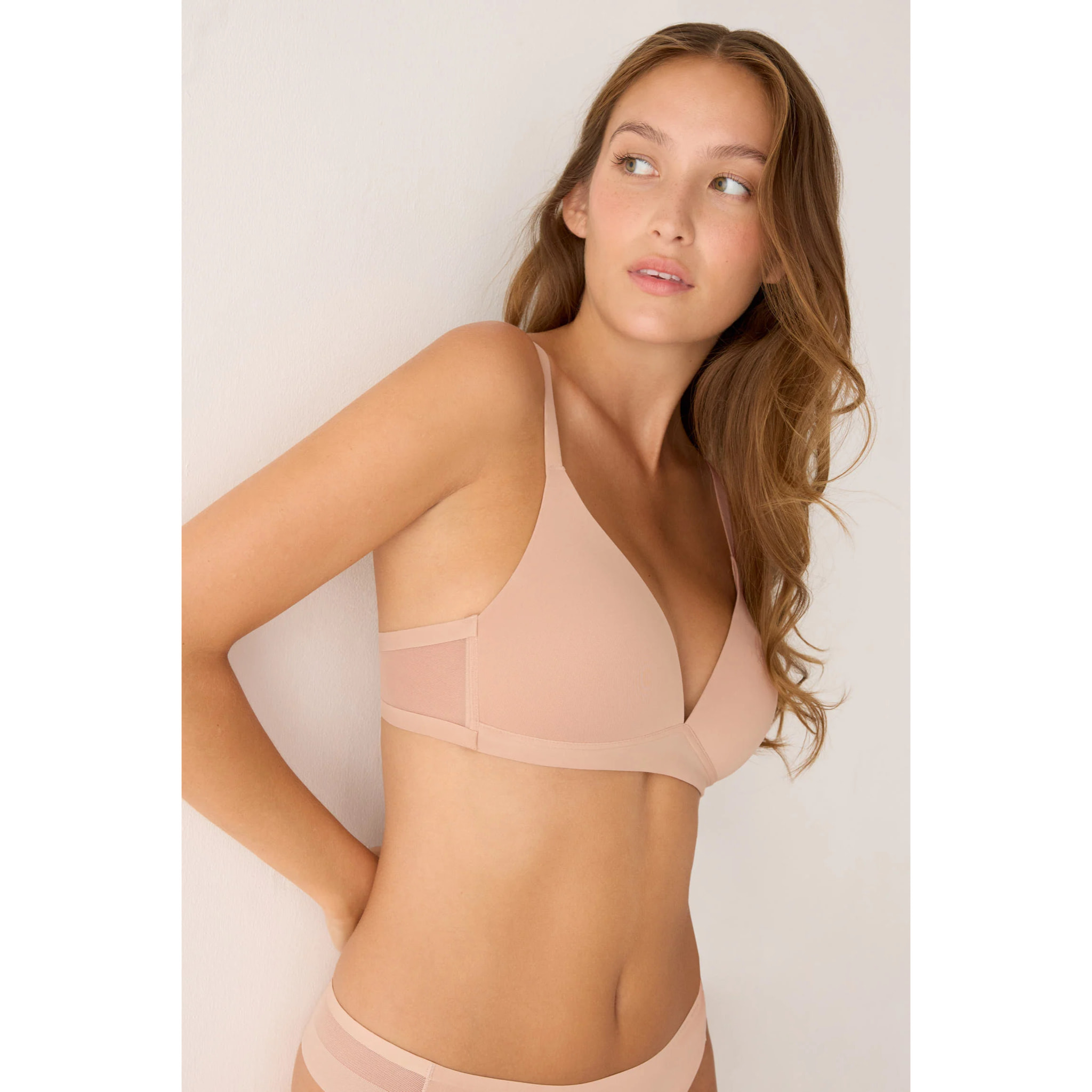 Reggiseno senza ferretto con imbottitura Beige