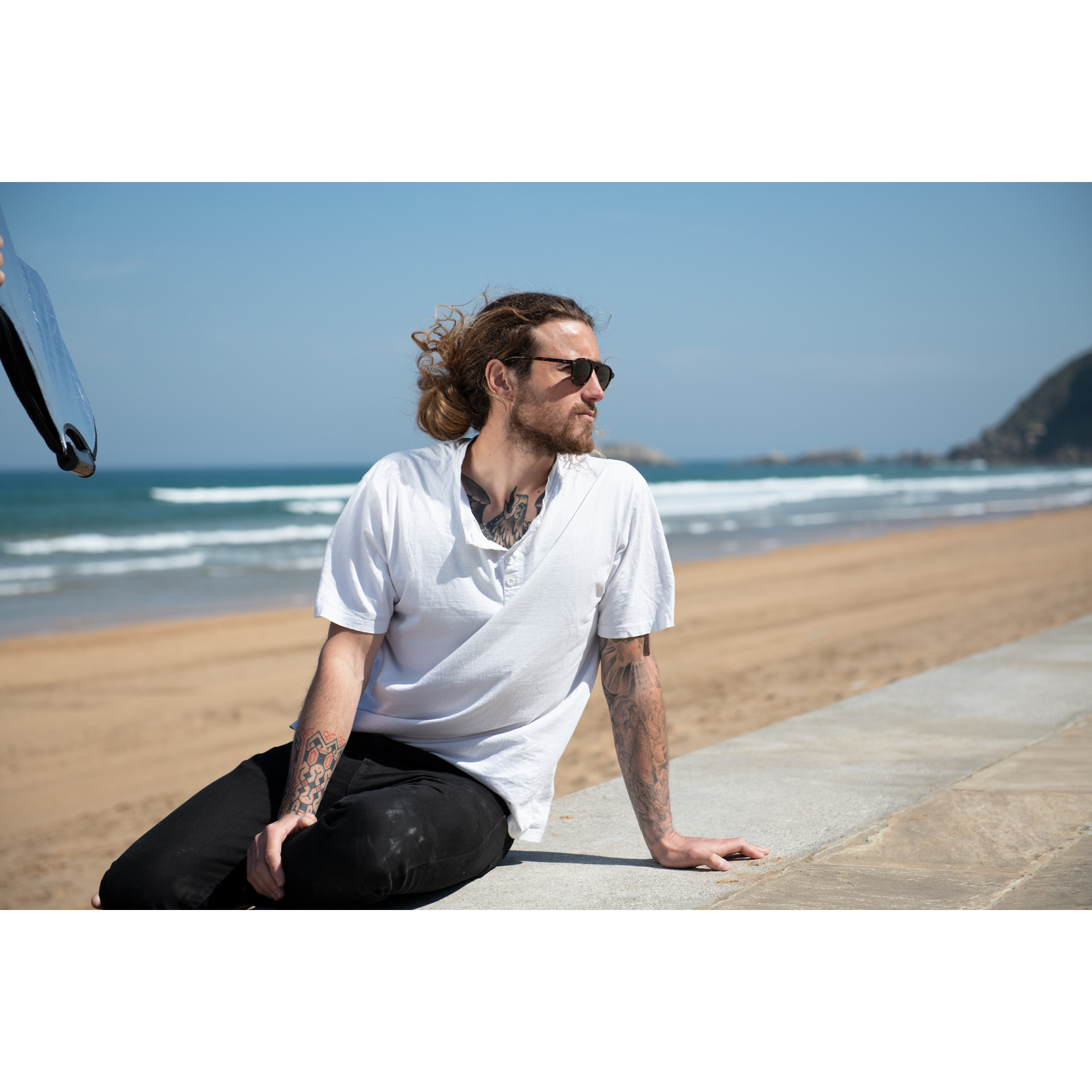 Occhiali da sole OCEAN MODÈLE 8085 - montatura marrone semi-tartarugata con lenti verdi