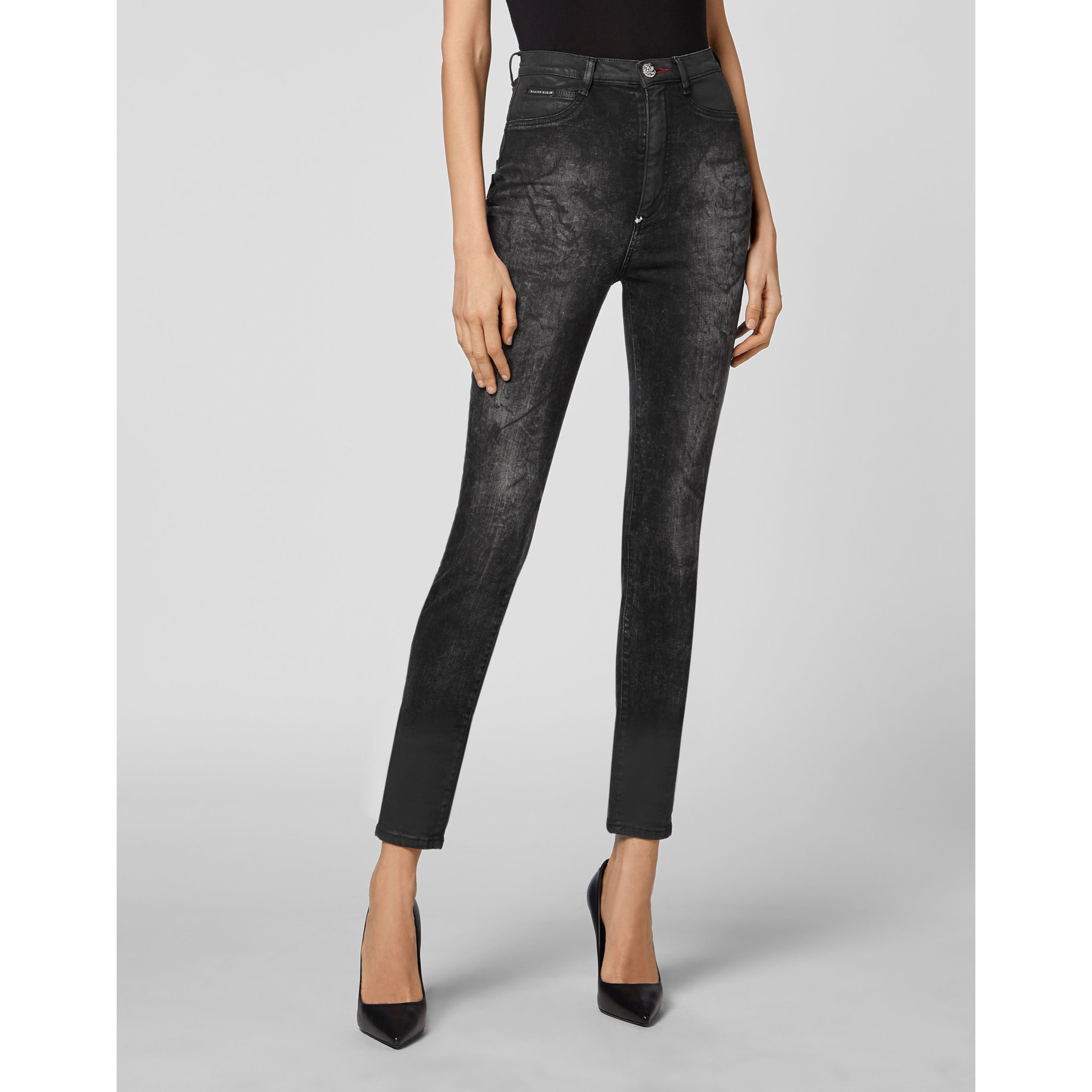 PHILIPP PLEIN Jegging de cintura alta ICONIC PLEIN